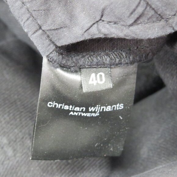 Christian Wijnants Black Cotton Trousers %100 cotton made in Bulgaria size10 40" - Picture 5 of 6